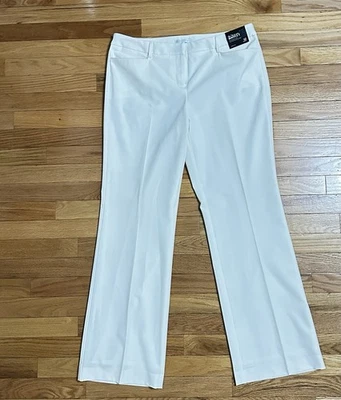 Calças brancas femininas New York & Co. novas com etiquetas com forro e bolsos tamanho 12 - Imagem 1 de 4