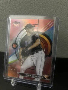 2023 Topps Finest - Max Scherzer #93 Rose Gold Refractor /75 - Bild 1 von 2
