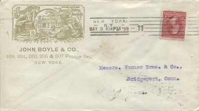 New York NY Advertising Cover John Boyle & Co. Boots & Shoes 1899 - Image 1 of 2