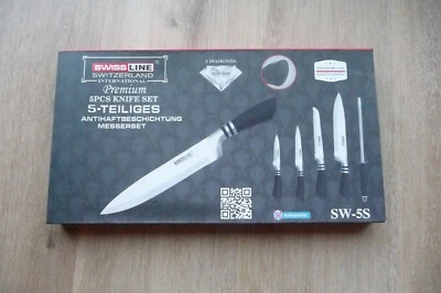 5 teiliges Messerset Swissline antihaftbeschichtet neu - Bild 1 von 4