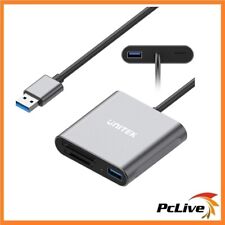 Unitek R1011A 2 Port USB 3.0 Hub XQD SD CF Micro SD TF Card Reader Memory Card