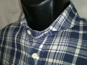Haversack Plaid Men's Medium Shirt Cotton Linen No. 821156 Made In Jspan - Picture 1 of 8