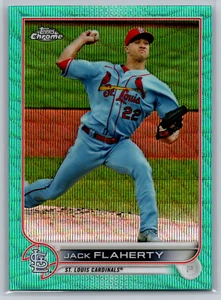 Jack Flaherty 2022 Topps Chrome Aqua Wave Refractor /199 #195 Cardinals - Picture 1 of 2