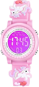 3D Unicorn Kids Watch for Girls Toys for 3 4 5 6 7 8 9 Year Old Girls Best Gifts - Picture 1 of 12