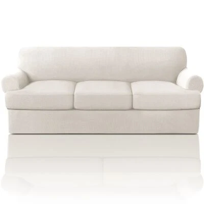 Funda de sofá T Cushion 4 piezas fundas de sofá para sofá T cojín sofá suave cala Foto 1 de 4