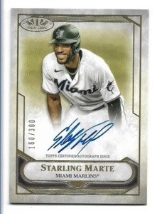 Starling Marte 2021 Topps Tier One Talent Autograph #160/300 Miami Marlins Auto - Picture 1 of 2