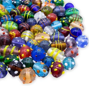 Fun-Weevz 100 Assorted Glass Beads for Jewelry Making Adults, Bulk Glass Beads - Picture 1 of 10