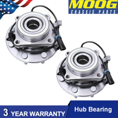 Cojinete de cubo de rueda delantera MOOG para Silverado Sierra 1500 2500HD Hummer H2 4x4 2 piezas Foto 1 de 4