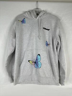 OBEY Butterfly Sweater Womens Size M Gray Long Sleeve Pullover Hoodie - Image 1 of 4