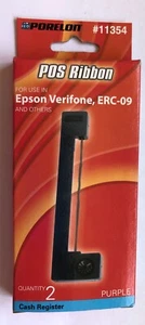 Porelon POS Cash Register Purple 2 pk Ribbon Epson ERC-09 #11354 - Picture 1 of 2