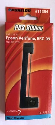 Porelon POS Cash Register Purple 2 pk Ribbon Epson ERC-09 #11354 - Image 1 of 2