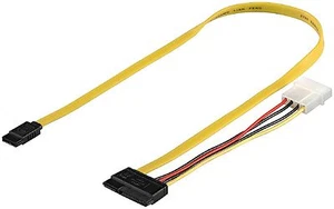 0,5m SATA Kabel 2x L-Stecker + Stromadapter       #p127 - Afbeelding 1 van 1