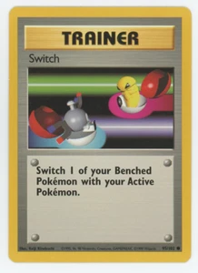 Switch 95/102 Casi Como Nuevo Casi Nuevo Conjunto Base Común Tarjeta Pokémon 1999 WOTC - Imagen 1 de 7
