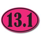 13.1 Half Marathon Pink and Black Oval Magnet Decal, 4x6 In, Automotive Magnet
