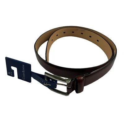 Club Room мужской полированный перо края искусственной кожи платье ремень коричневый S 30-32 - Изображение 1 из 4