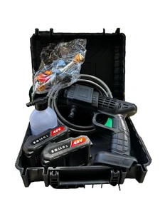 IDROPULITRICE PROFESSIONALE CON PRESSIONE CON DOPPIA BATTERIA 48V + VALIGIA - Foto 1 di 5