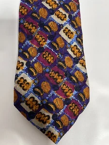 Ermenegildo Zegna Neck Tie Check Blue Red 100% Silk Made In Italy 58” X 3.75” - Picture 1 of 9