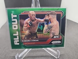 Kamaru Usman All Out Insert 2023 Panini Green Prizm UFC Card #12 - Picture 1 of 2