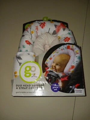 Go by Goldbug Duo Soporte para Cabeza de Bebé y Correa Juego de 4 Piezas Floral Nuevo Abierto  Foto 1 de 4