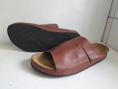 SANDALIAS DE VERANO TED BAKER LONDON DESIGNER UK 7 EU 41 PARA HOMBRE CUERO MARRÓN SIN CORDONES Foto 1 de 4