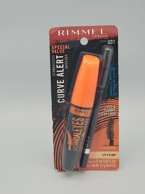 Rimmel Scandaleyes Curve Alert Big Curved Brush Mascara w/ Eyeliner #001 BLACK - Image 1 of 4