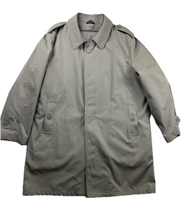 VTG 70s 80s Oleg Cassini Mens Size 46L Weather Ready Trench Coat Zip Out Lining - Picture 1 of 12