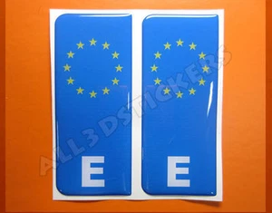 2 x Autocollant Résine 3D Plaque d'immatriculation Espagne Voiture ou Moto - Imagen 1 de 1