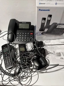 Panasonic KX-TGF882 2-In-1 Corded Cordless Phone Answering Machine 2 Phones 👍 - Zdjęcie 1 z 6