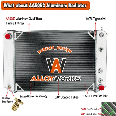 4Row Radiator For 1991-2002 1997 1996 Chevy GMC C6500 C7000 Kodiak Topkick 6.6L - Image 1 of 4