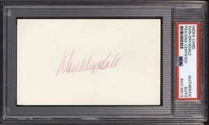 Don Drysdale Signed Auto Index Card PSA DNA Slabbed Dodgers ID:310544 - Picture 1 of 2
