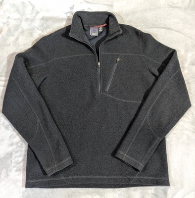 Ibex Merino Wool Half Zip Pullover Sweater Mens Small Charcoal Gray Made in USA - Image 1 of 4