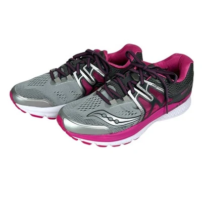 Zapatos para correr Saucony Hurricane talla 10 ISO 3 S10348-1 gris rosa negro para mujer Foto 1 de 4