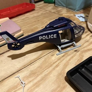PLAYMOBIL Police Helicopter Body 2012 Navy Blue W Led Light Parts Only - Picture 1 of 2