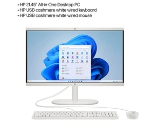 HP 21.5" All-in-One Computer Intel Celeron J4025 32GB RAM 1TB SSD Win11Pro White - Picture 1 of 2