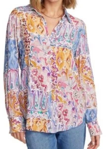 Robert Graham Gabriella Silk Blend Top Size M - Picture 1 of 6