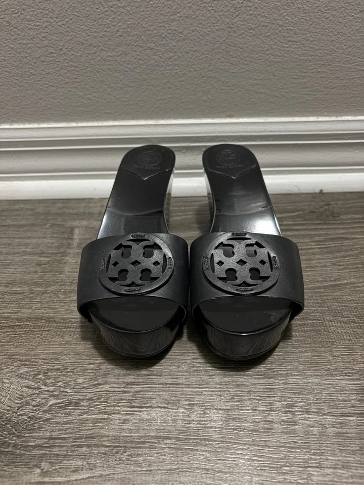 Tory Burch черный лакированная кожа Miller платформе горки размер 6,5 новый - Изображение 1 из 4