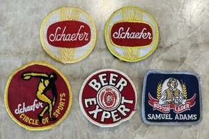 5 Vintage Advertising Beer Patches Schaefer Expert Samuel Adams Boston Lager - Picture 1 of 6