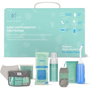 Mama & Wish Kit Essenziali Postpartum Lavoro e Consegna Mamma Recupero - Foto 1 di 11