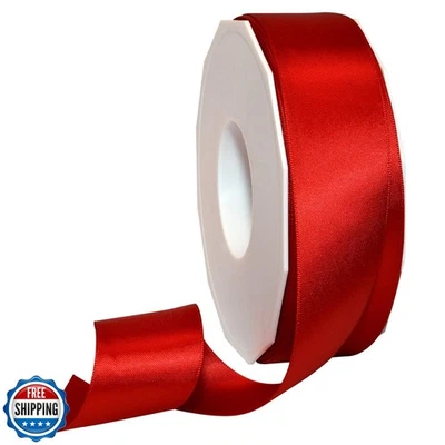 Morex Ribbon Double Face Satin Ribbon 1.5" X 50 YD Red Ribbon for Gift Wrappi - Image 1 of 4