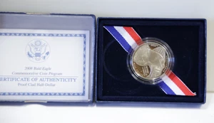 2008-S Bald Eagle Commemorative Proof Half Dollar W/Box & COA - Picture 1 of 3
