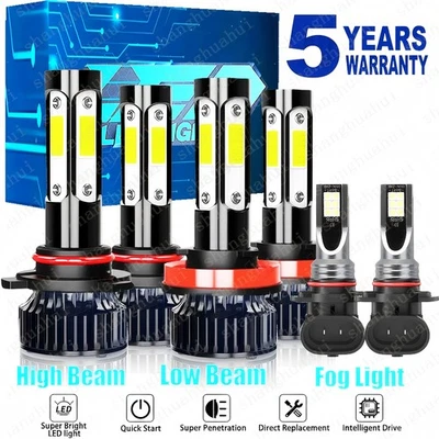 For 2009 2010-2012 Dodge Ram & RAM 1500 2500 3500 LED Headlights Hi Lo Fog Light Foto 1 de 4