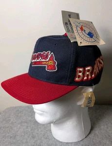 NEW Vintage 90s DEADSTOCK Atlanta Braves Hat Sports Specialties MLB SnapBack Hat - Picture 1 of 10