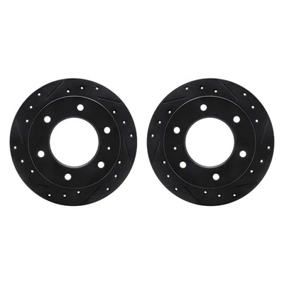 For Isuzu Trooper 88-91 R1 Concepts Drilled & Slotted Rear Brake Rotor Set - Imagem 1 de 3