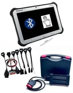 Profi Diagnosegerät LKW PKW Panasonic Tablet Auslesegerät + Adapterset Universal - Bild 1 von 5