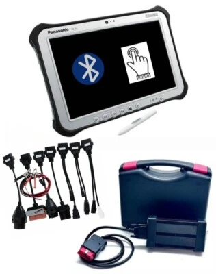 Profi Diagnosegerät LKW PKW Panasonic Tablet Auslesegerät + Adapterset Universal - Bild 1 von 4