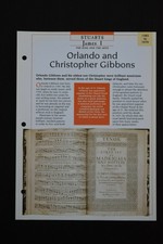 Kings & Queens Maxi Card - Orlando and Christopher Gibbons - James I - Stuarts