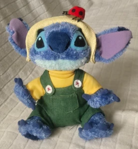 Vintage Disney Store GARDEN PARTY STITCH 9" Exclusive Plush w/Lady Bug NWT Lilo - Picture 1 of 6