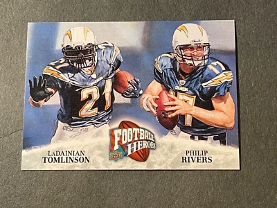 2009 Upper Deck Football Heroes LaDainian Tomlinson/Philip Rivers #480 - Image 1 of 2