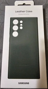Samsung Galaxy S23 Ultra & S22 Ultra OEM Leather Cases (Green & Black) - Photo 1 sur 10