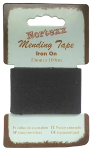 Nortexx Iron On Repair Tape Mending Fabric 100% Cotton 35mm ALL COLOURS/Lengths - Picture 1 of 11